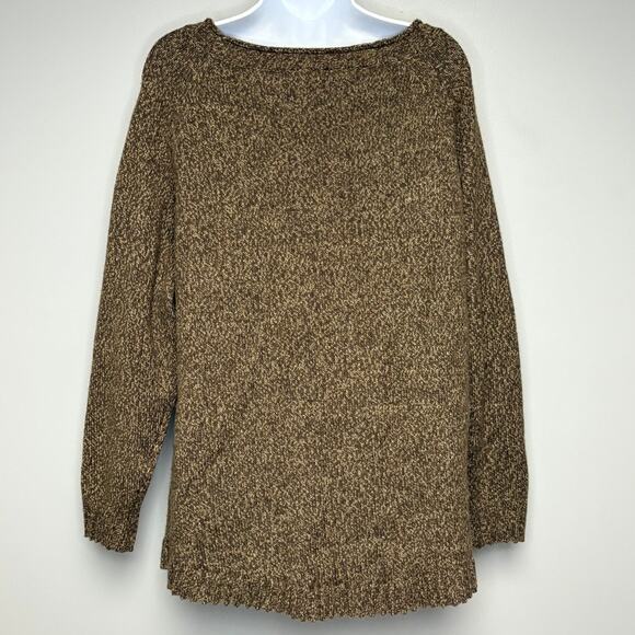Cabela's Brown Neutral Minimalist Wool Knit Fishermen Sweater Womens Sz 2XL - Picture 4 of 7